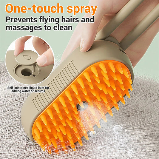 Cat Steam Brush | 3-in-1 Grooming & Massage
