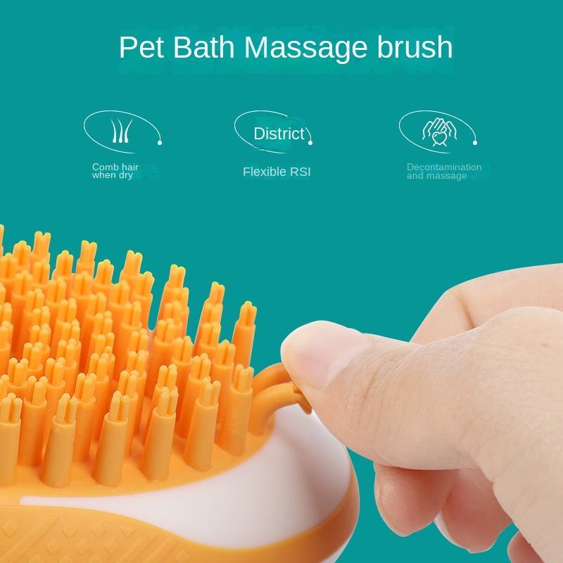 2-in-1 Cat Bath Brush | Silicone Massage & Cleaning