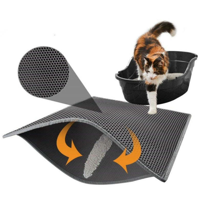 Waterproof Honeycomb Cat Litter Mat | Easy Clean