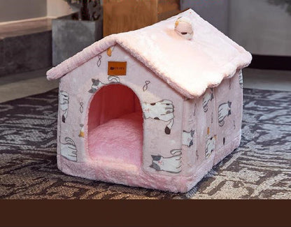 Warm Foldable Cat House | Cozy Bed for Cats
