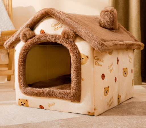 Warm Foldable Cat House | Cozy Bed for Cats