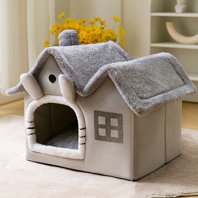 Warm Foldable Cat House | Cozy Bed for Cats