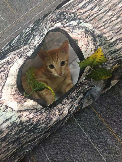 Tree Pattern Cat Tunnel | Foldable Pet Toy