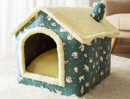 Warm Foldable Cat House | Cozy Bed for Cats