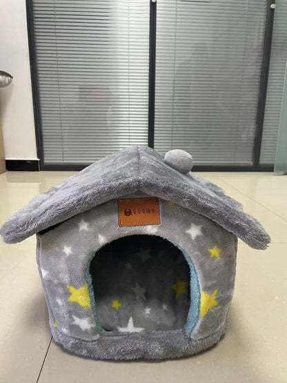 Warm Foldable Cat House | Cozy Bed for Cats