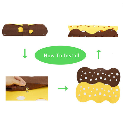 Felt Cat Tunnel | Foldable Playhouse & Nest