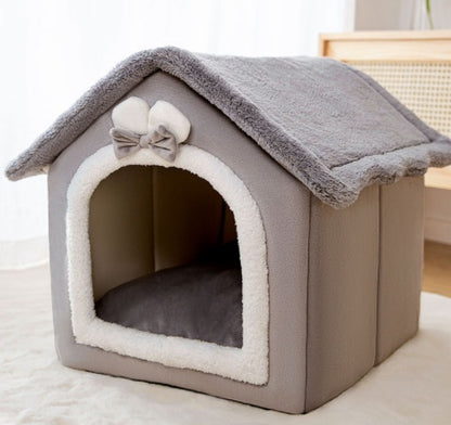 Warm Foldable Cat House | Cozy Bed for Cats